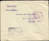 US Shanghai Scott 498 and 516 Registered Cover to NY
